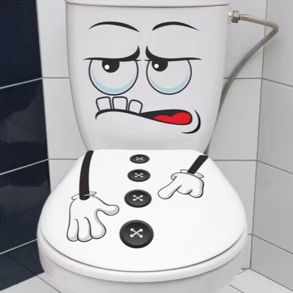 4pcs 11.8" x 11.8" cartoon face sticker - Picture 6 of 7